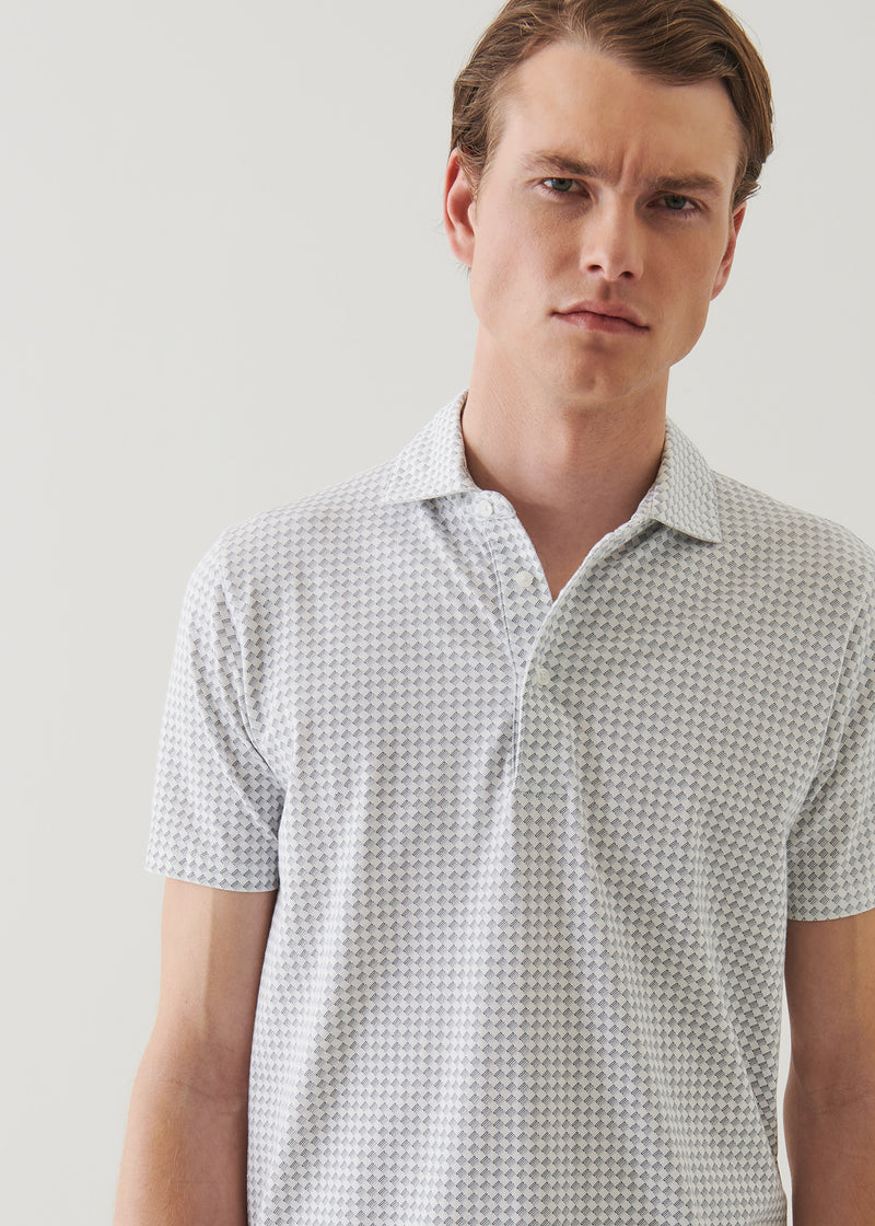Pima Cotton Stretch Printed Polo