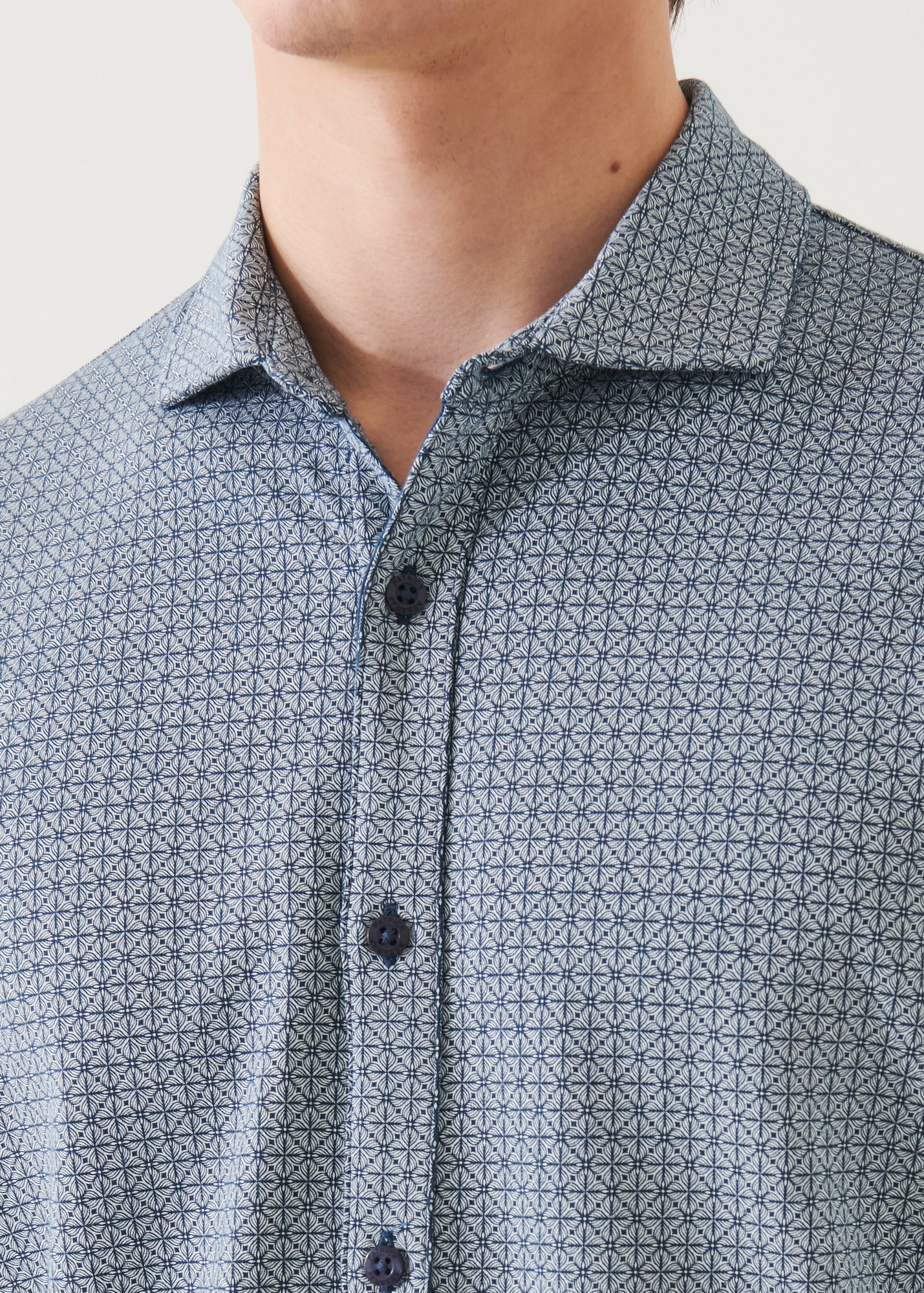 Pima Cotton Stretch Printed Shirt