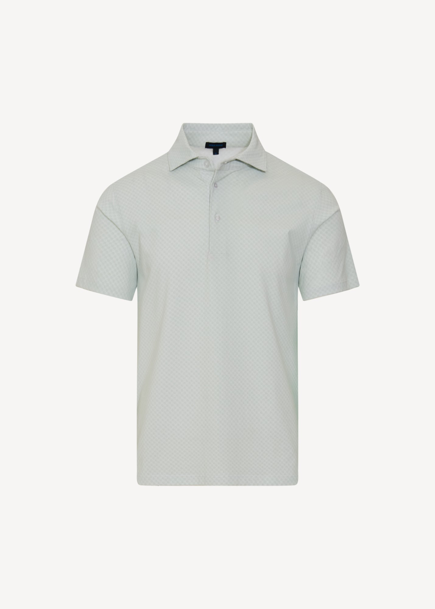 Pima Cotton Stretch Micro Geometric Print Polo - PATRICK ASSARAF