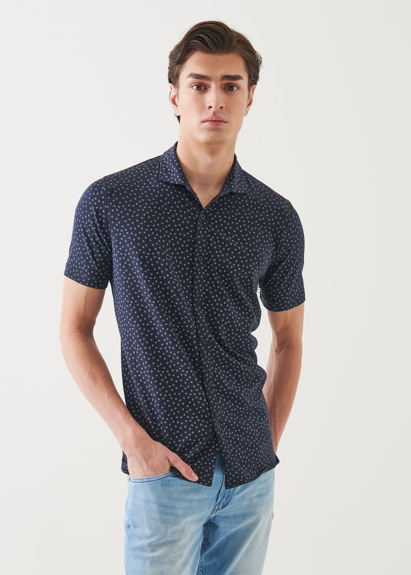 Pima Cotton Stretch Printed Shirt