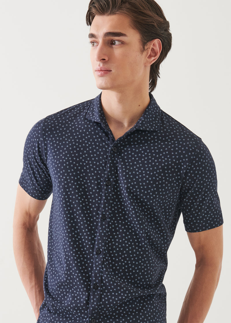 Pima Cotton Stretch Printed Shirt