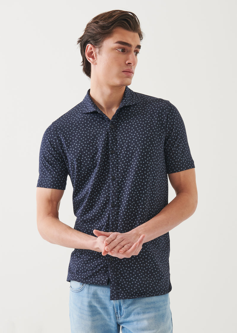 Pima Cotton Stretch Printed Shirt