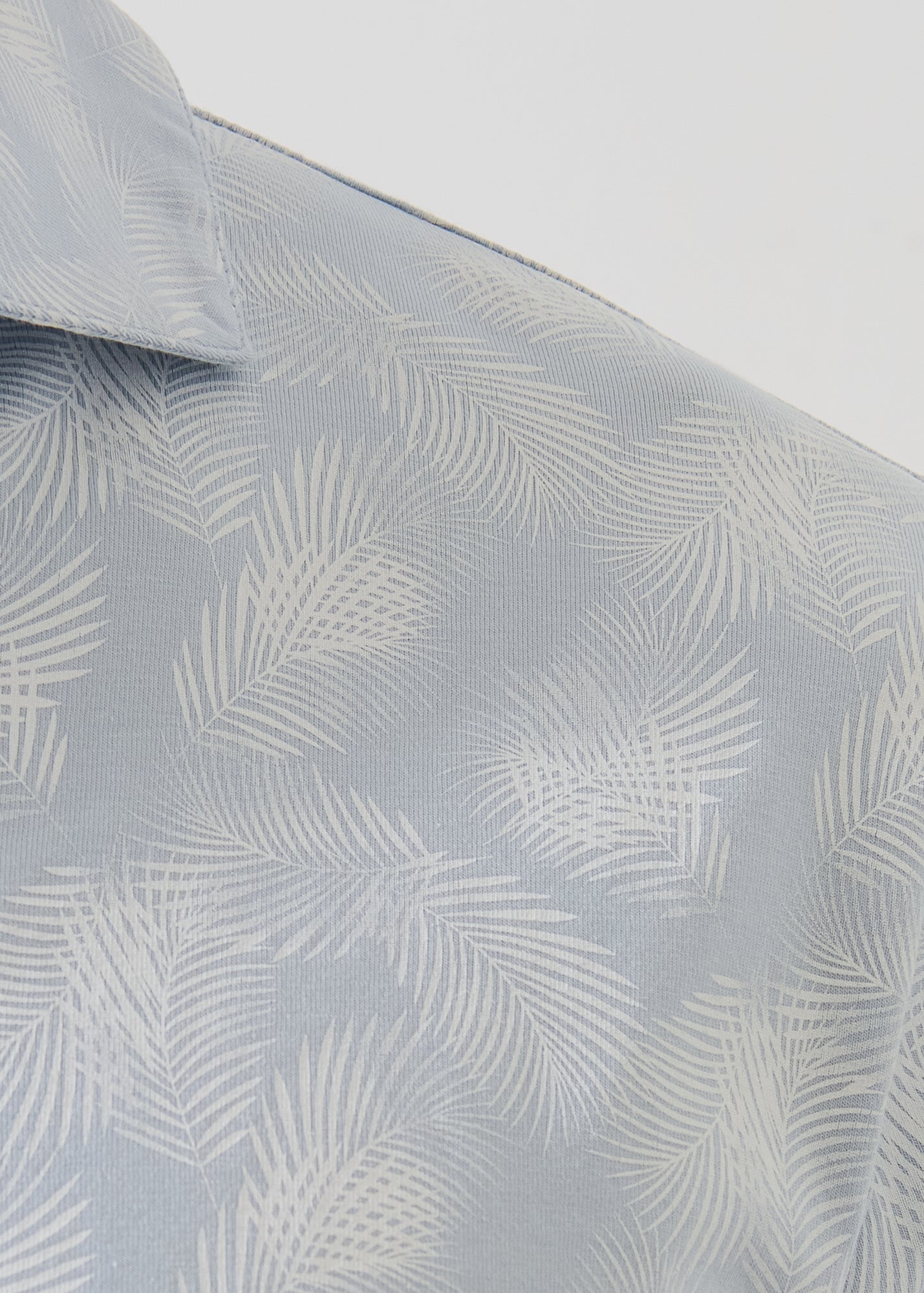 Pima Cotton Stretch Tropical Leaf Print Polo - PATRICK ASSARAF