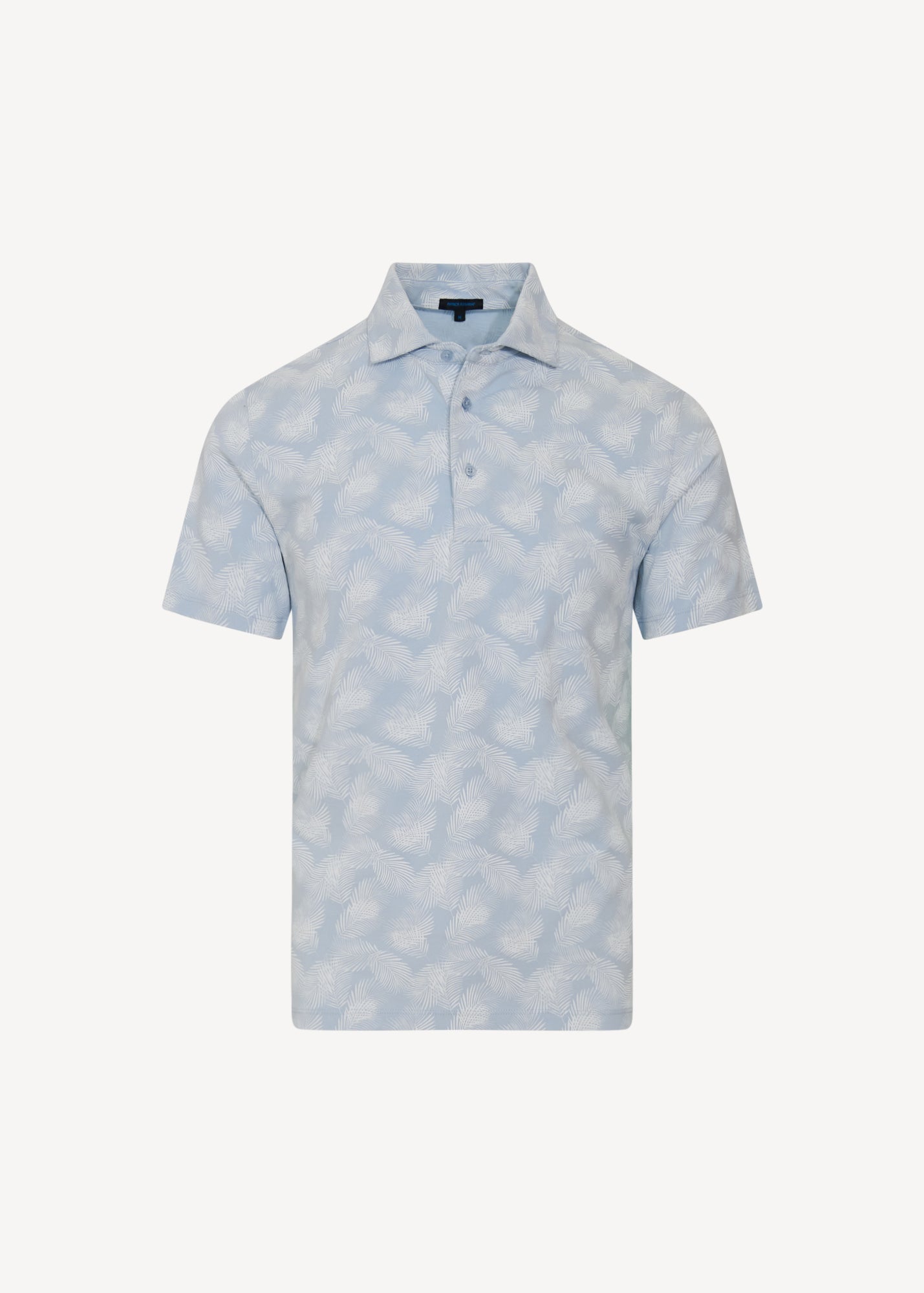 Pima Cotton Stretch Tropical Leaf Print Polo - PATRICK ASSARAF