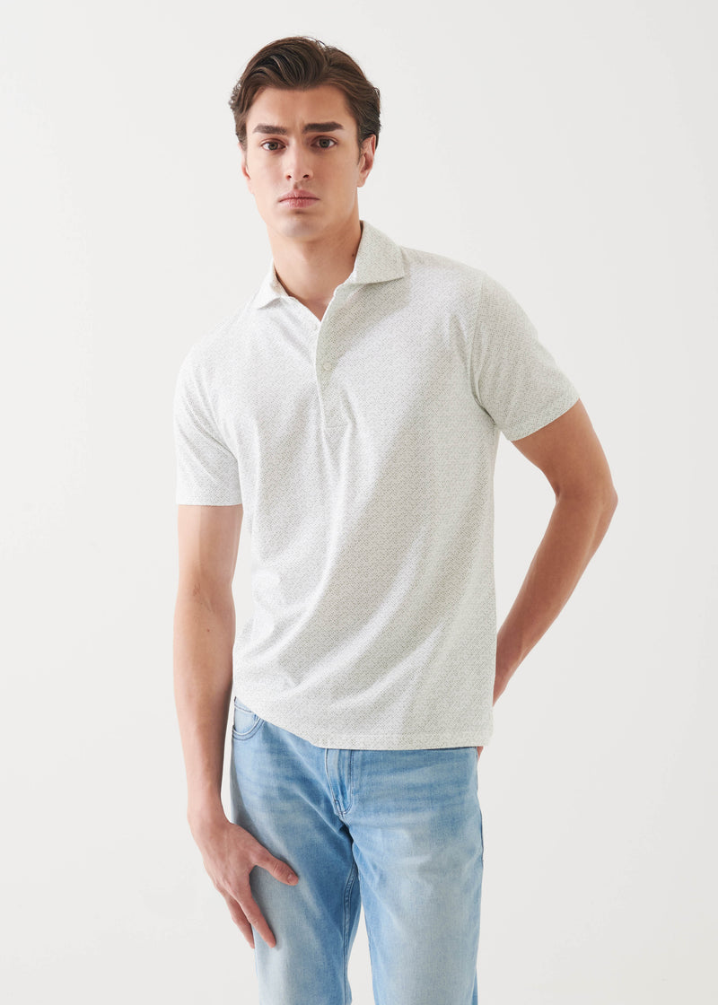 Pima Cotton Stretch Printed Polo