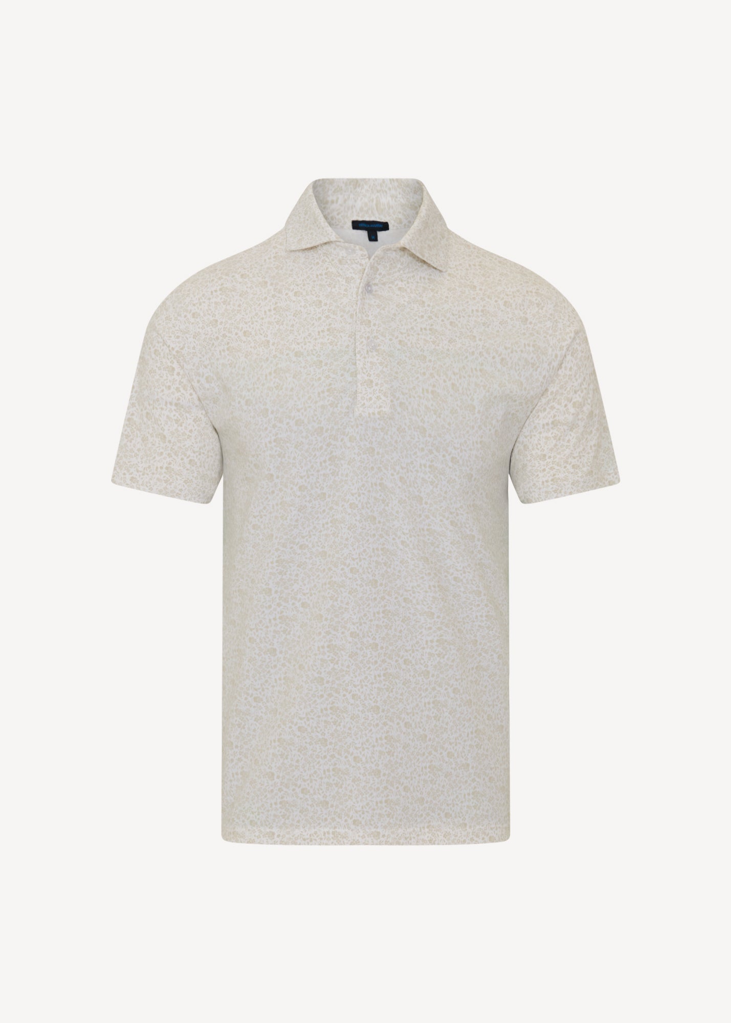 Pima Cotton Stretch Micro Floral Print Polo - PATRICK ASSARAF