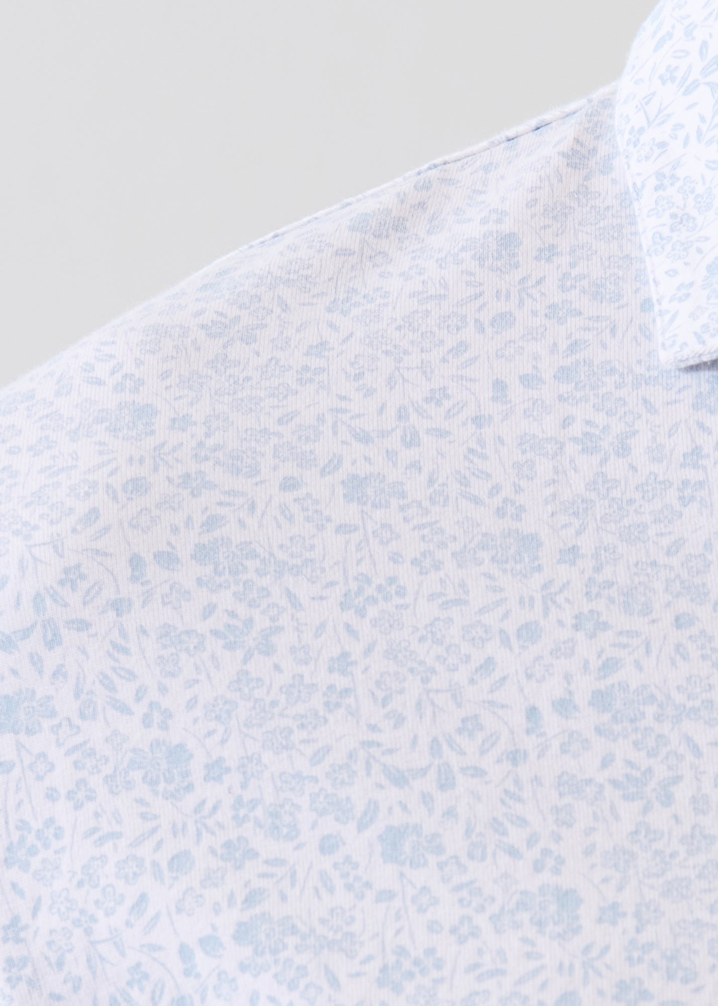 Pima Cotton Stretch Micro Floral Print Polo - PATRICK ASSARAF