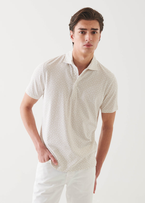 Pima Cotton Stretch Printed Polo