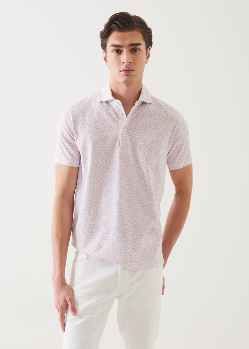 Pima Cotton Stretch Printed Polo