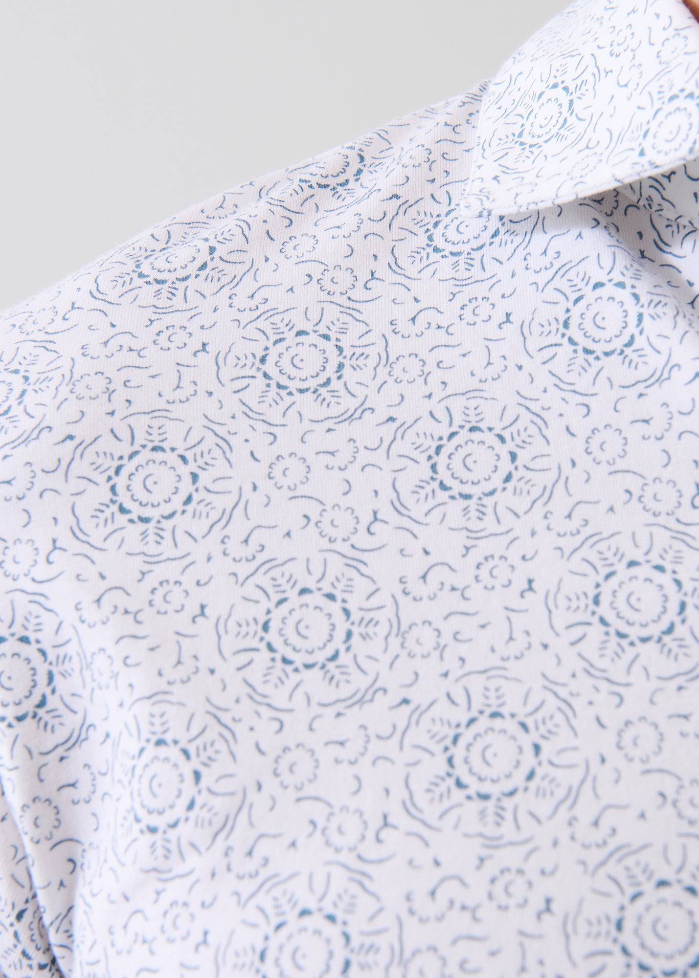 Pima Cotton Stretch Abstract Print Polo - PATRICK ASSARAF
