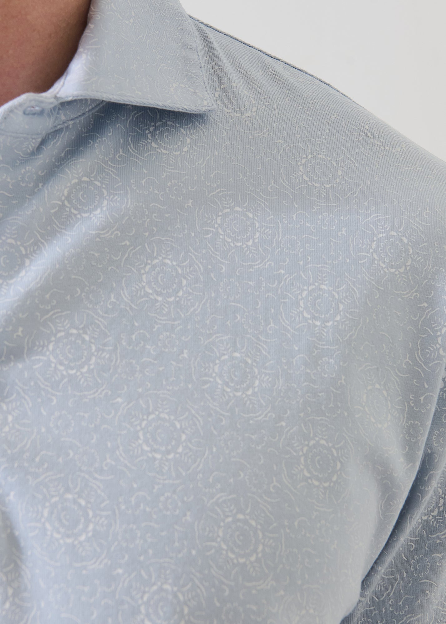 Pima Cotton Stretch Abstract Print Polo - PATRICK ASSARAF