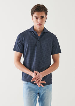 Pima Cotton Stretch Printed Polo