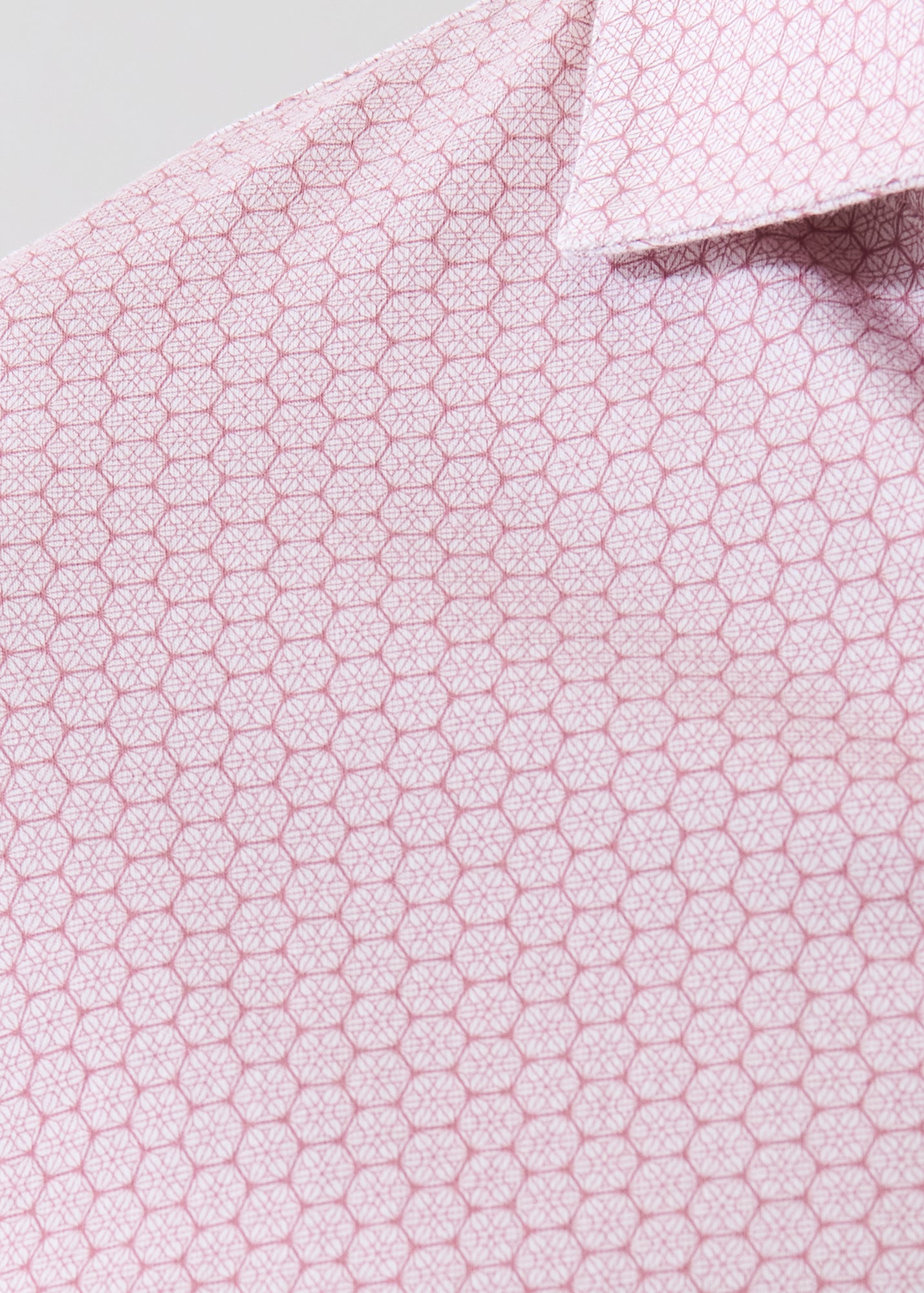 Pima Cotton Stretch Micro Geometric Print Polo - PATRICK ASSARAF