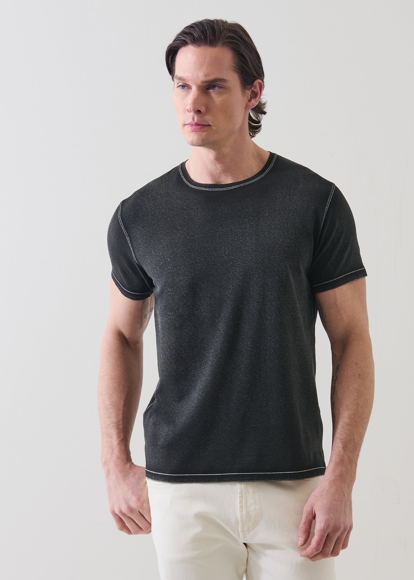 Pima Cotton Stretch Vintage Wash T-Shirt - PATRICK ASSARAF