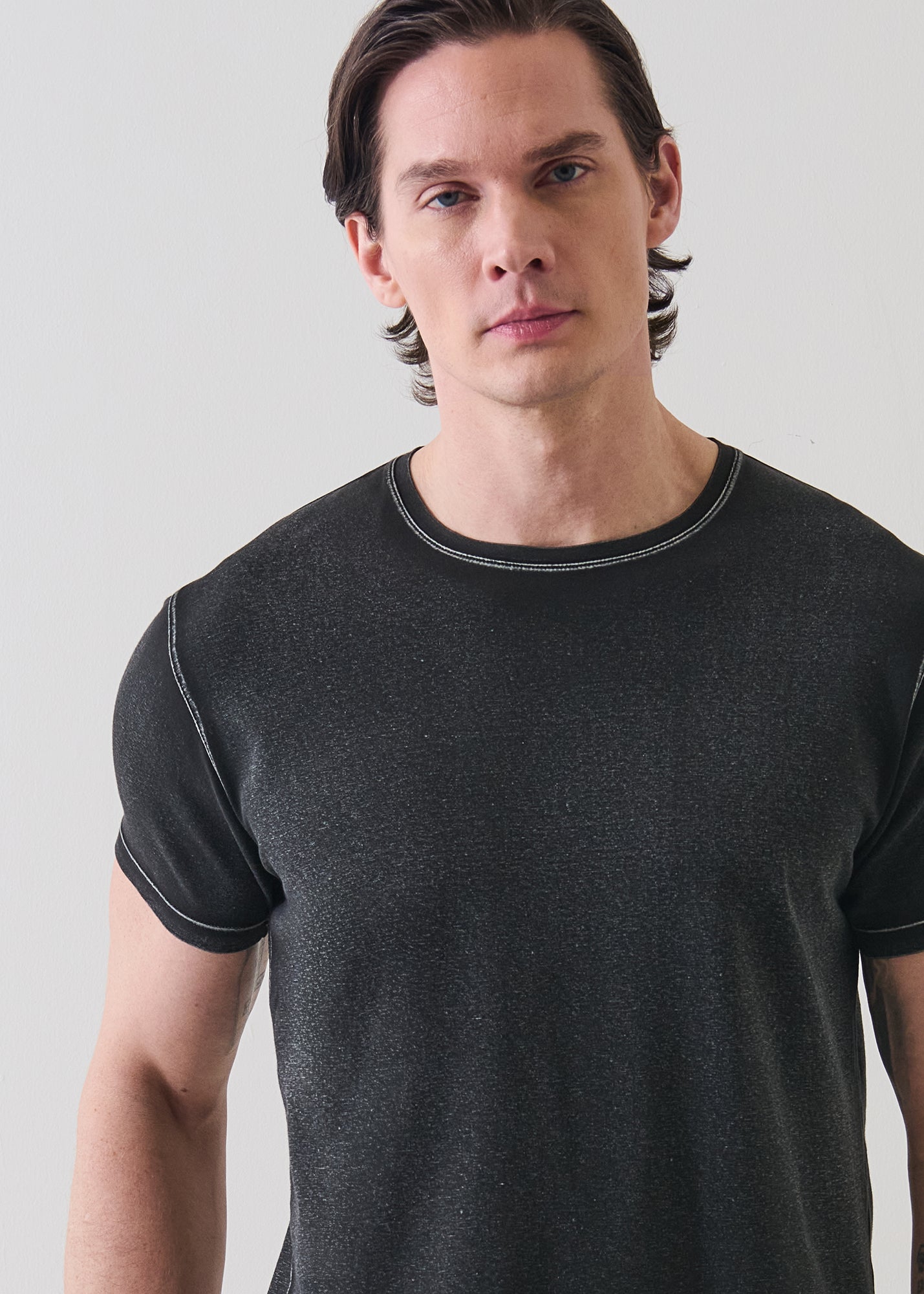 Pima Cotton Stretch Vintage Wash T-Shirt - PATRICK ASSARAF