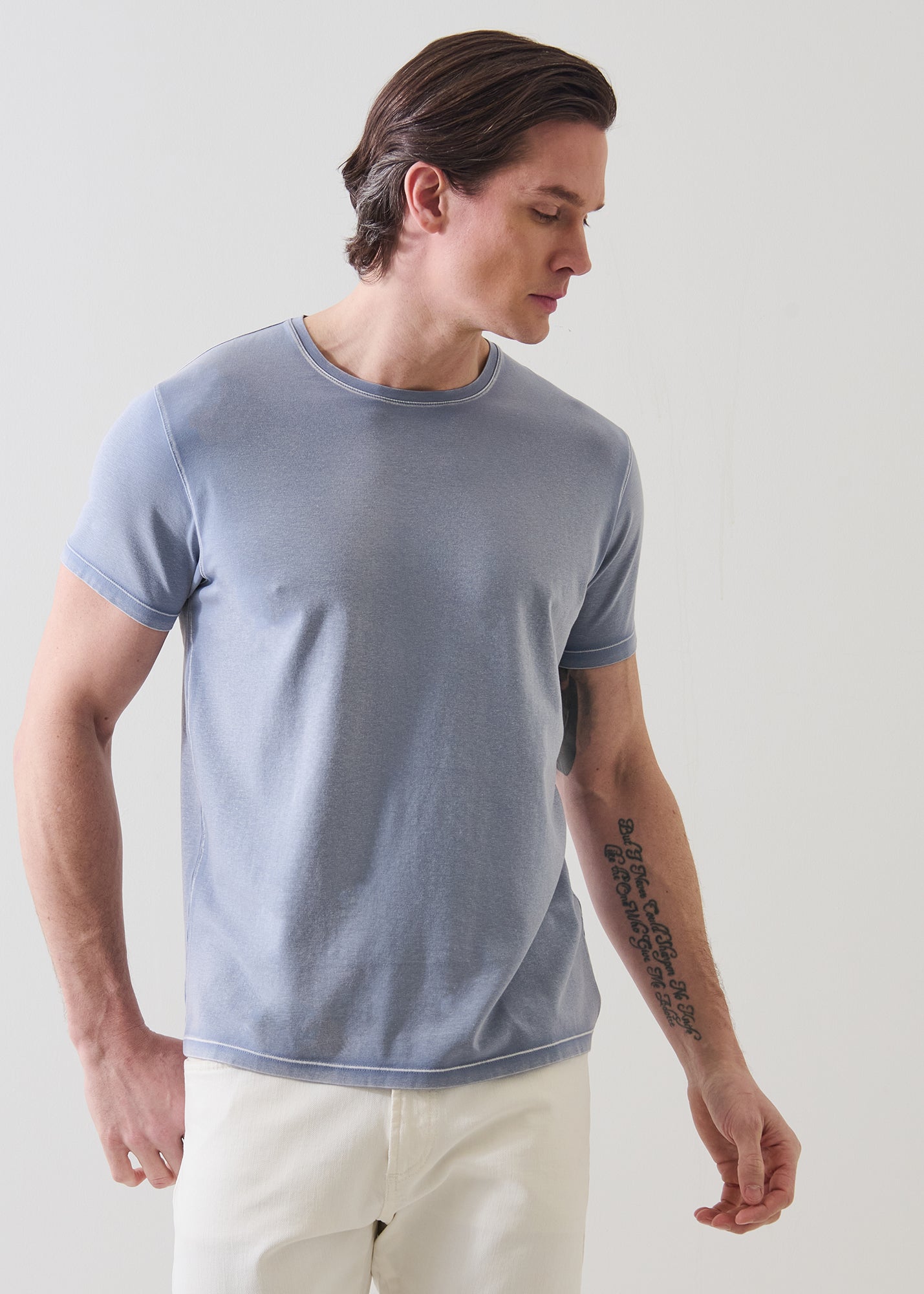 Pima Cotton Stretch Vintage Wash T-Shirt - PATRICK ASSARAF