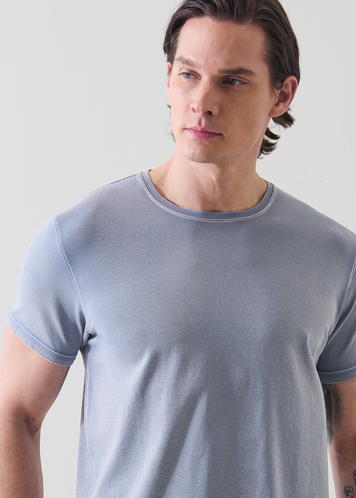 Pima Cotton Stretch Vintage Wash T-Shirt - PATRICK ASSARAF
