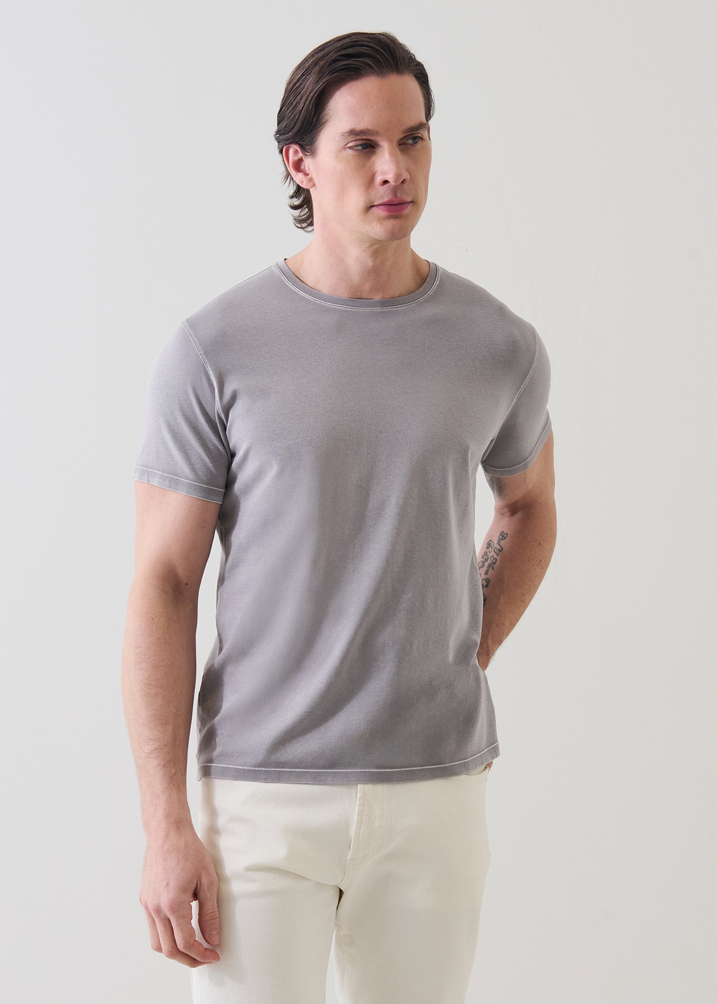 Pima Cotton Stretch Vintage Wash T-Shirt - PATRICK ASSARAF