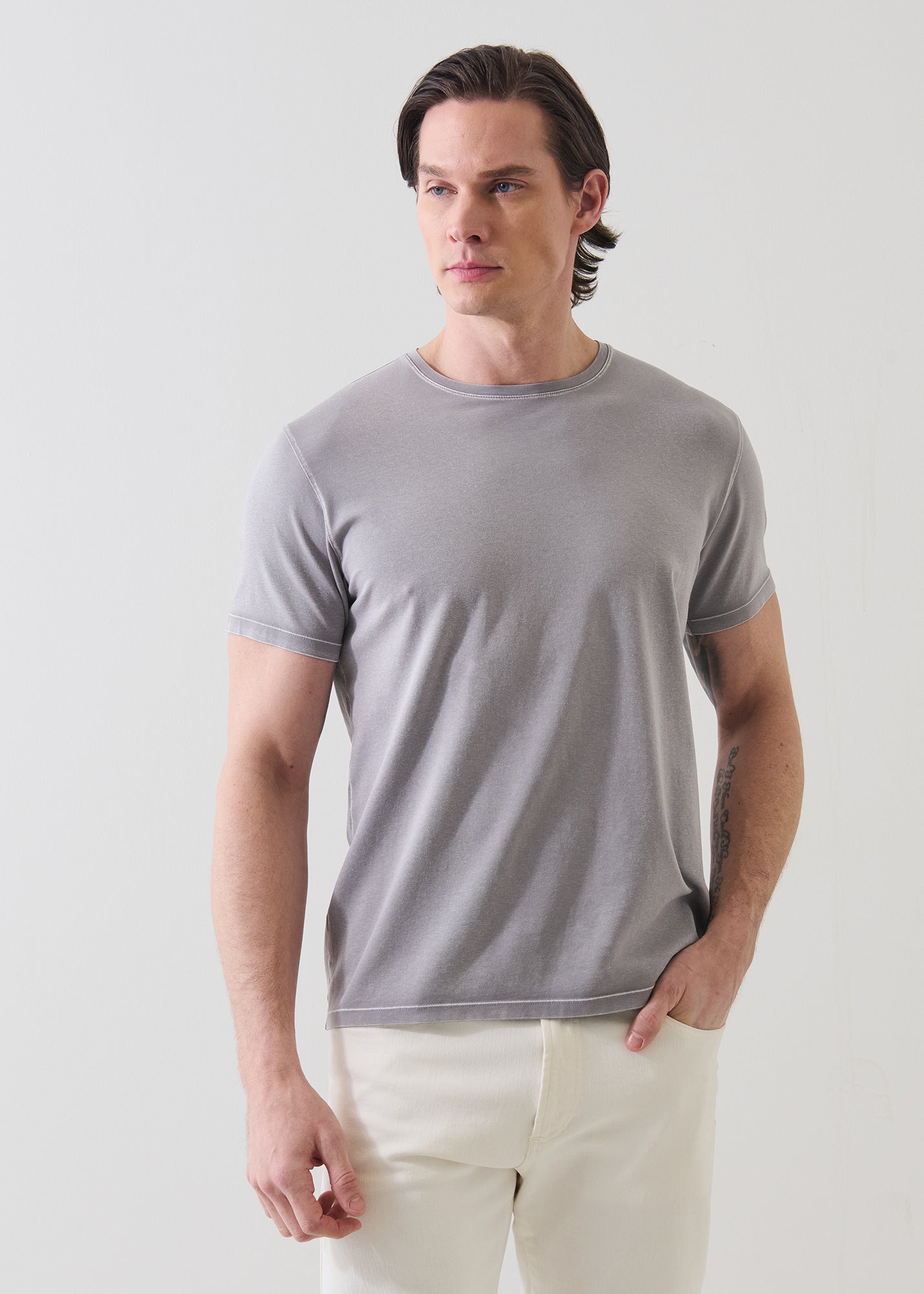 Pima Cotton Stretch Vintage Wash T-Shirt - PATRICK ASSARAF