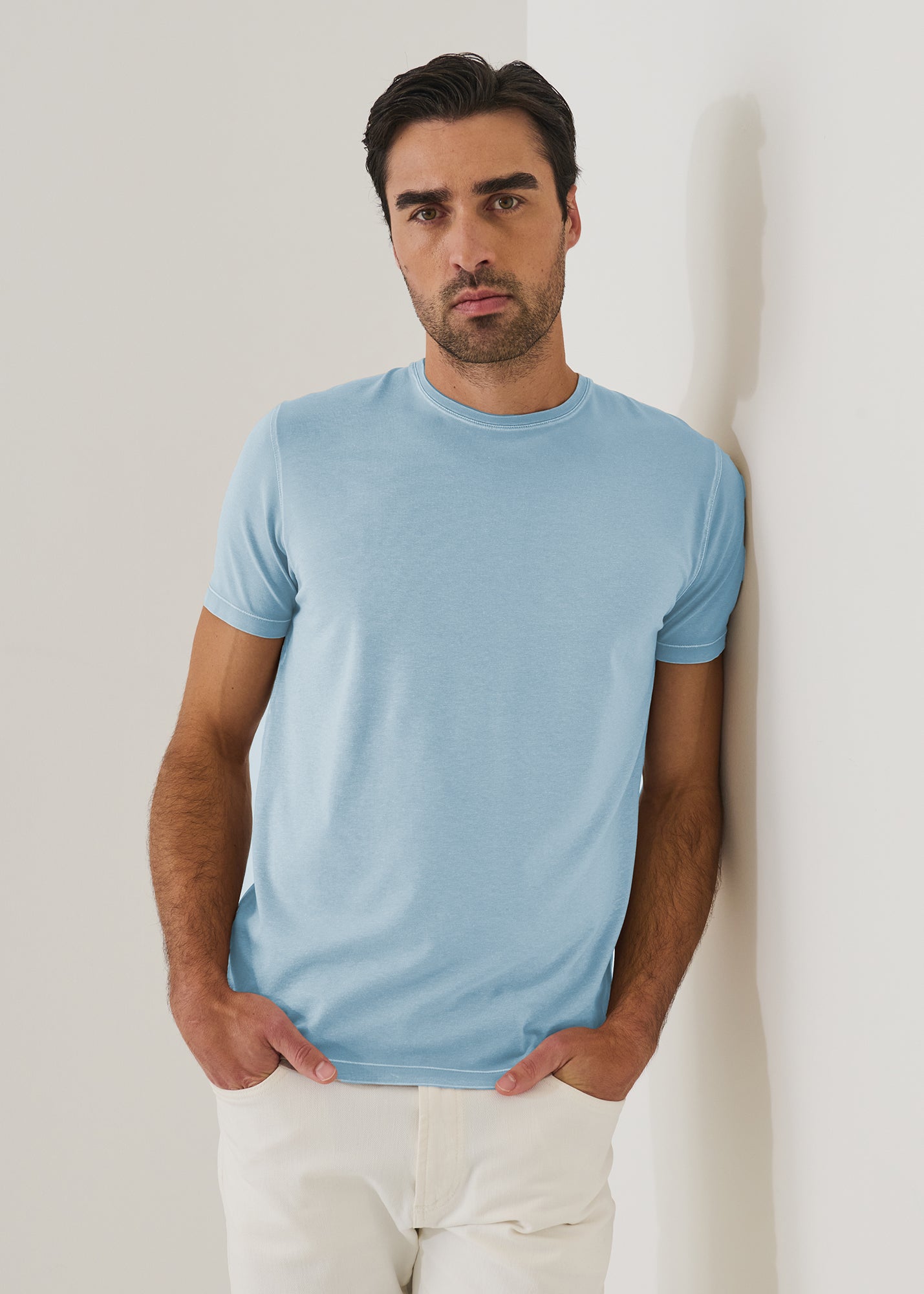 Pima Cotton Stretch Vintage Wash T-Shirt - PATRICK ASSARAF