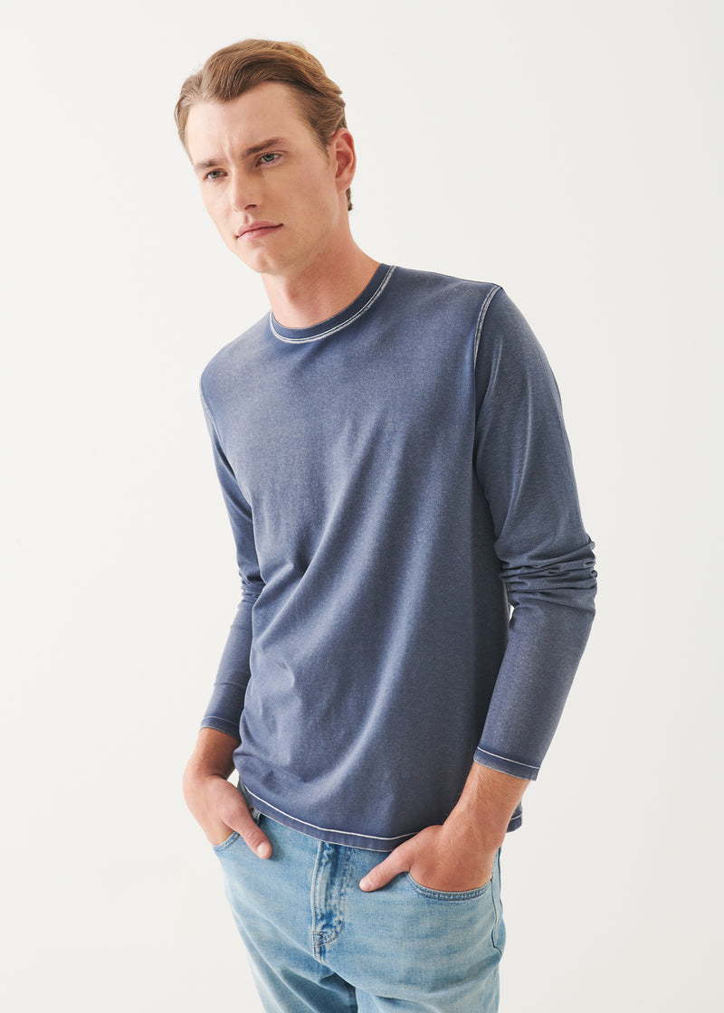 PIMA COTTON STRETCH VINTAGE WASH LONG SLEEVE T-SHIRT