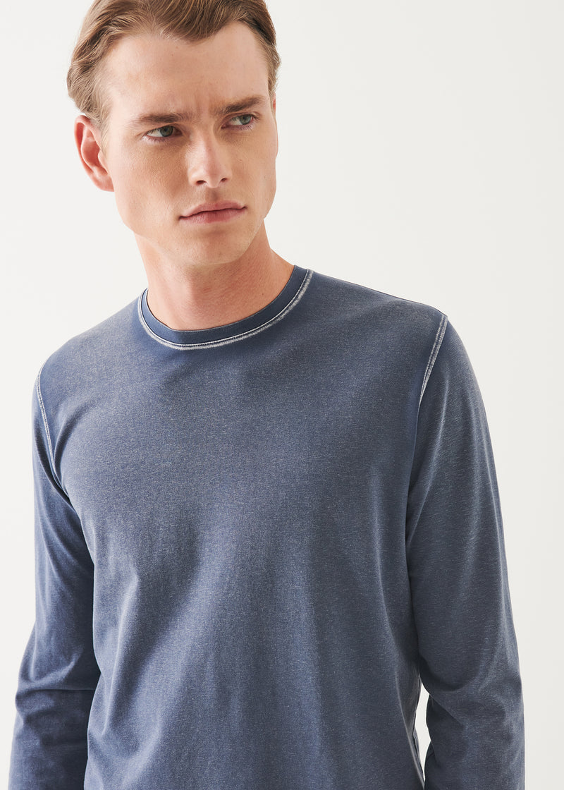 PIMA COTTON STRETCH VINTAGE WASH LONG SLEEVE T-SHIRT