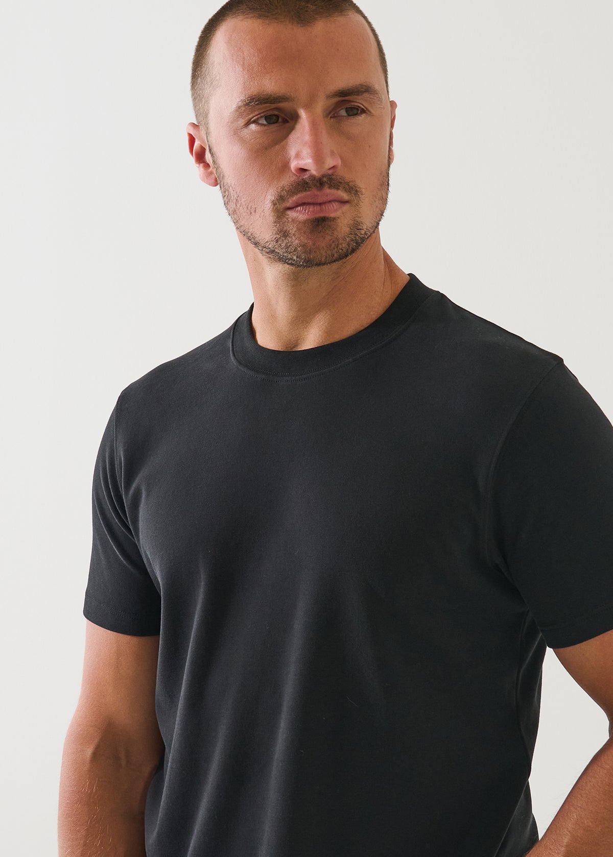Pima Cotton Stretch Brushed T-Shirt - PATRICK ASSARAF