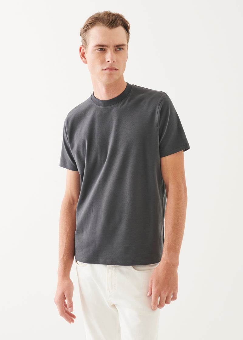 Pima Cotton Stretch Brushed T-Shirt