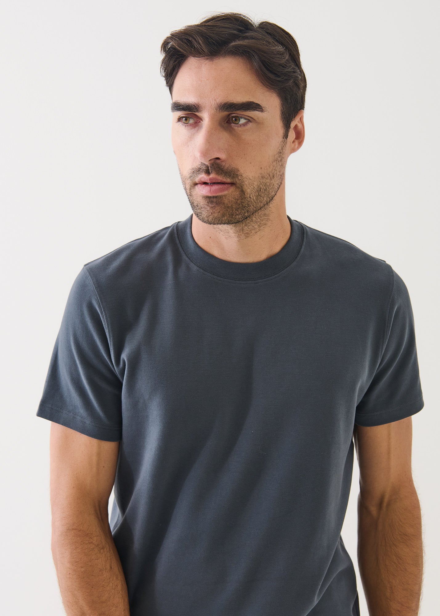 Pima Cotton Stretch Brushed T-Shirt - PATRICK ASSARAF