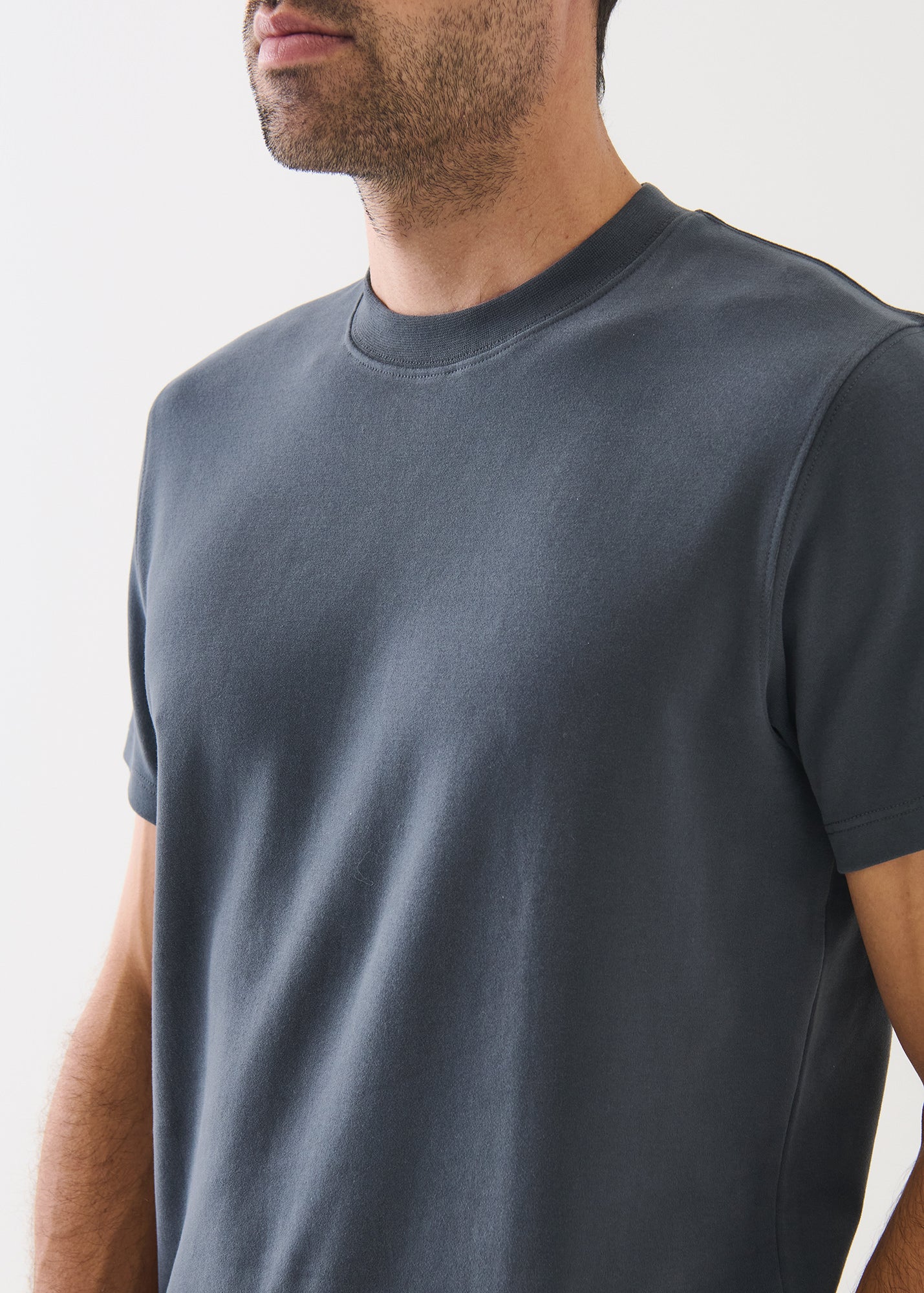 Pima Cotton Stretch Brushed T-Shirt - PATRICK ASSARAF
