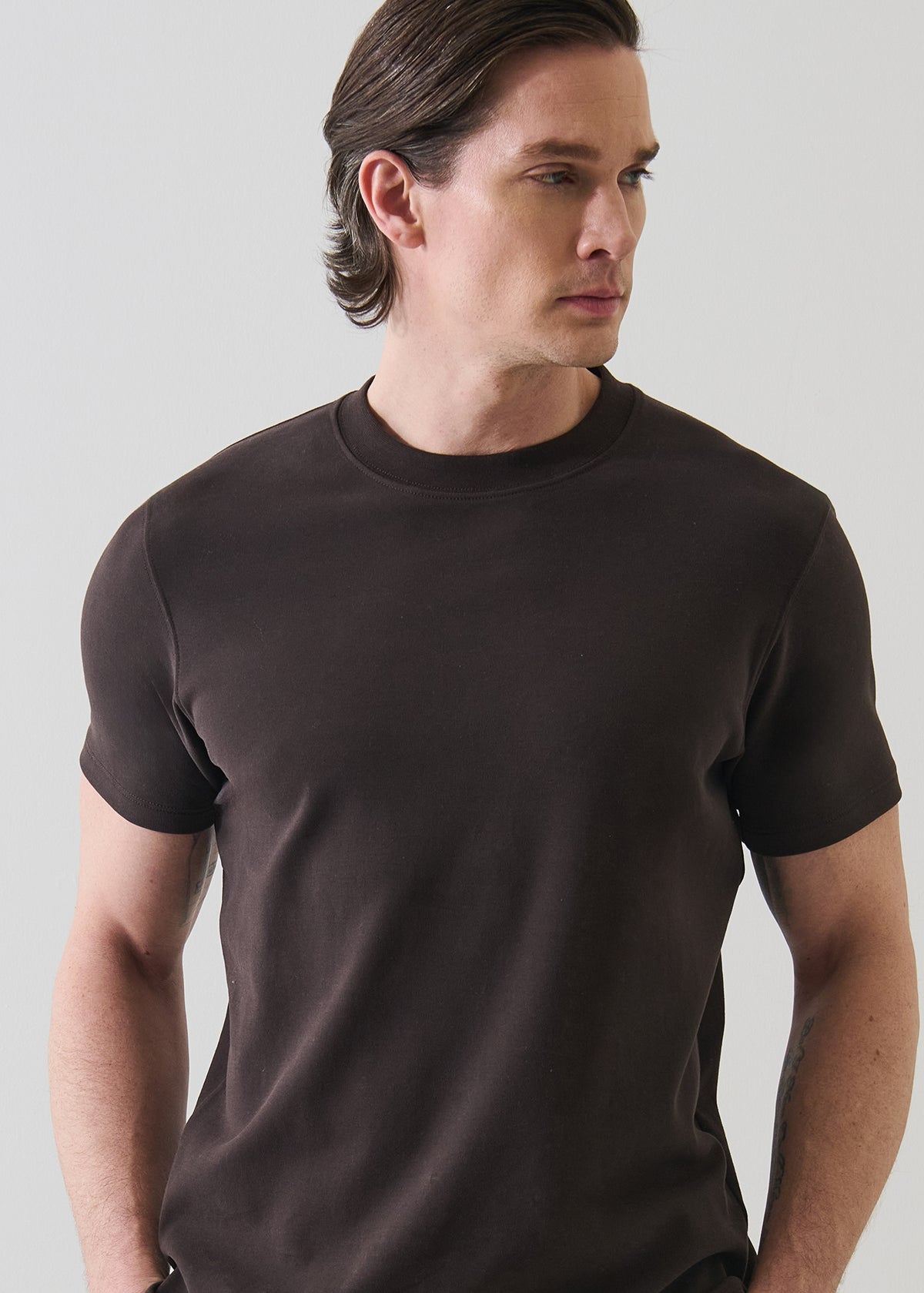 Pima Cotton Stretch Brushed T-Shirt - PATRICK ASSARAF