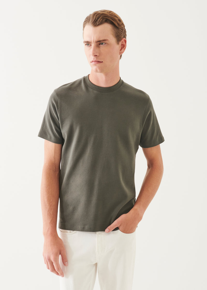 Pima Cotton Stretch Brushed T-Shirt