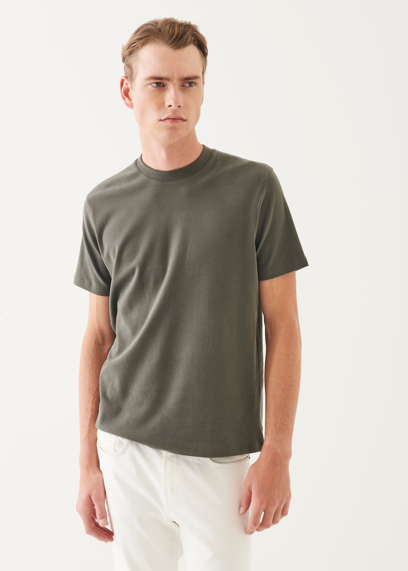 Pima Cotton Stretch Brushed T-Shirt