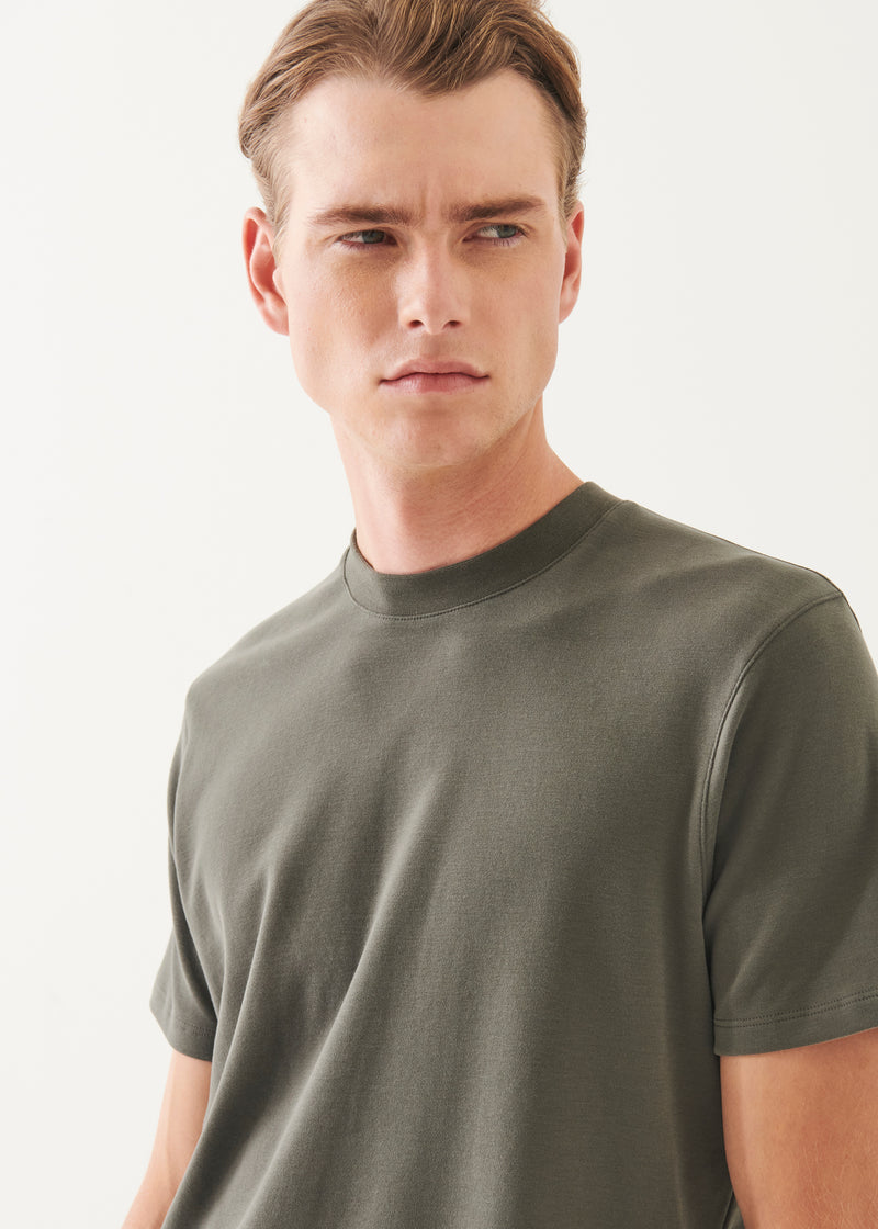 Pima Cotton Stretch Brushed T-Shirt