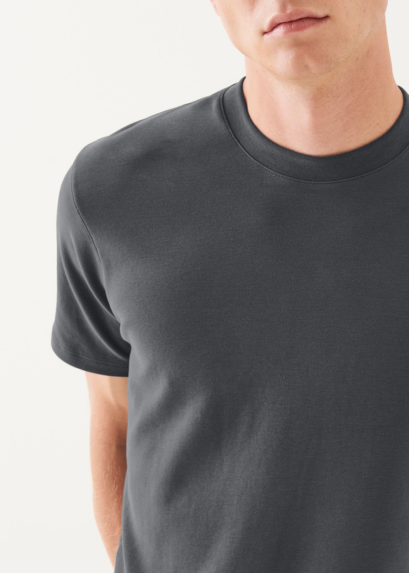 Pima Cotton Stretch Brushed T-Shirt