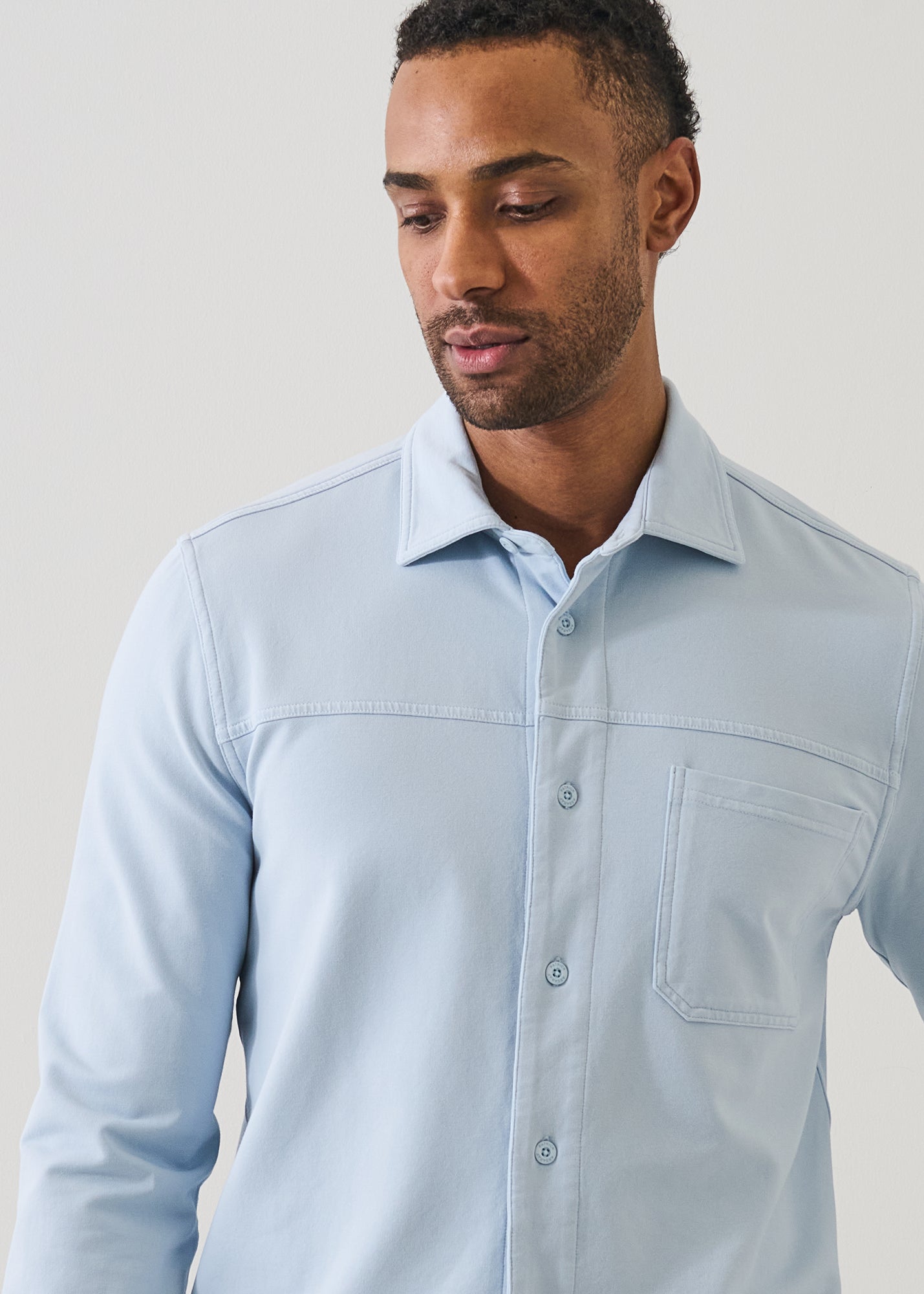 Pima Cotton French Terry Vintage Wash Overshirt - PATRICK ASSARAF