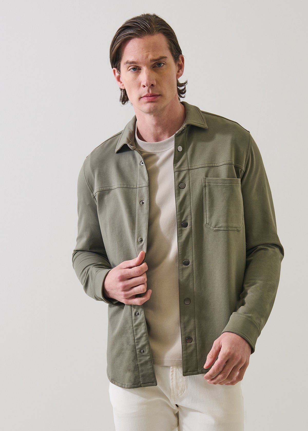 Pima Cotton French Terry Overshirt - PATRICK ASSARAF