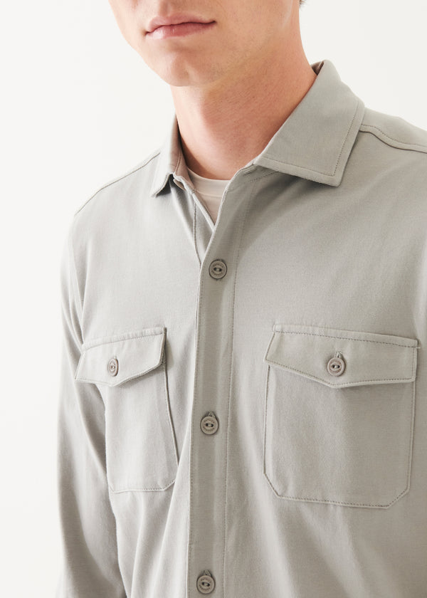 Pima Cotton Stretch Overshirt