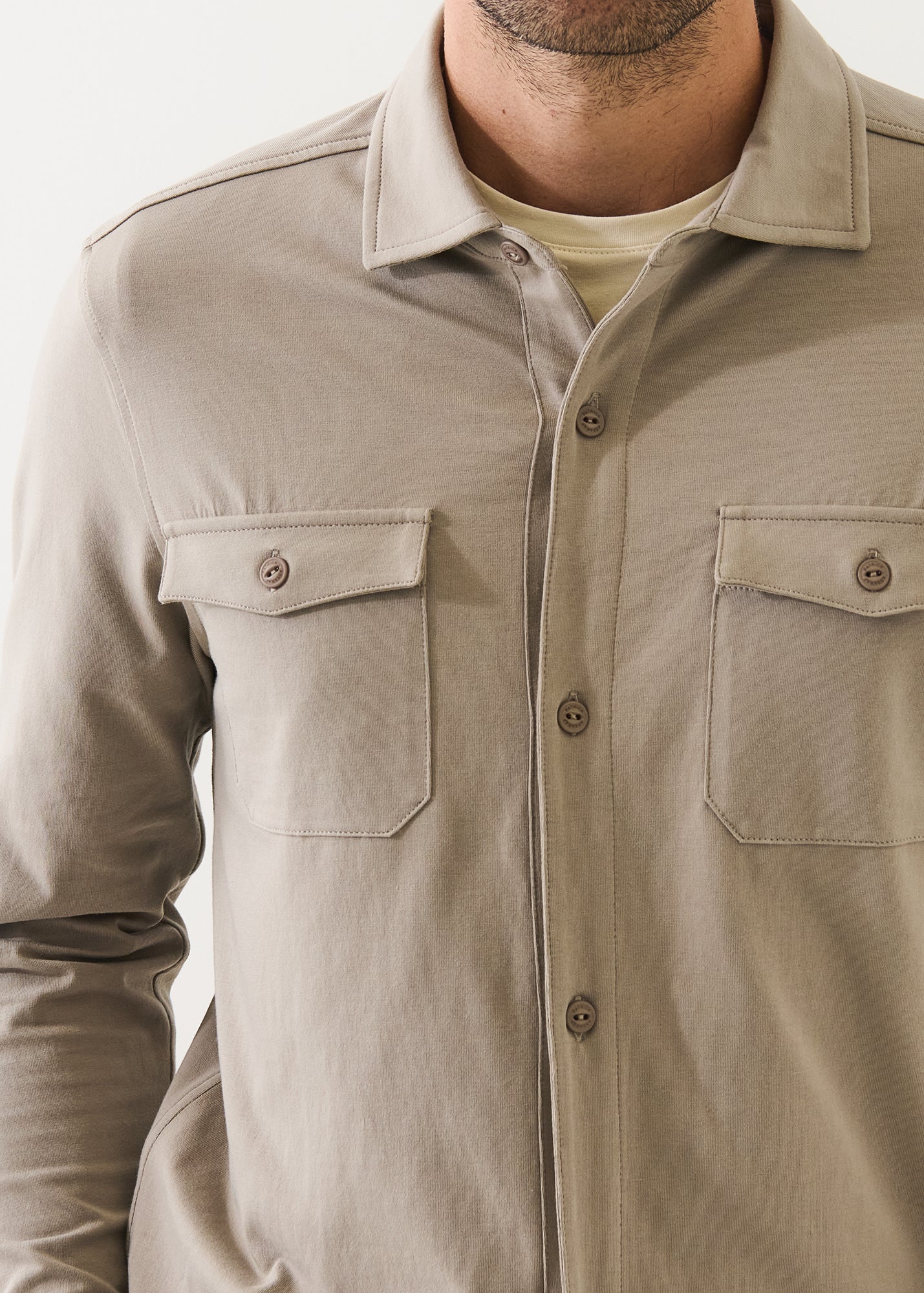 Pima Cotton Stretch Overshirt