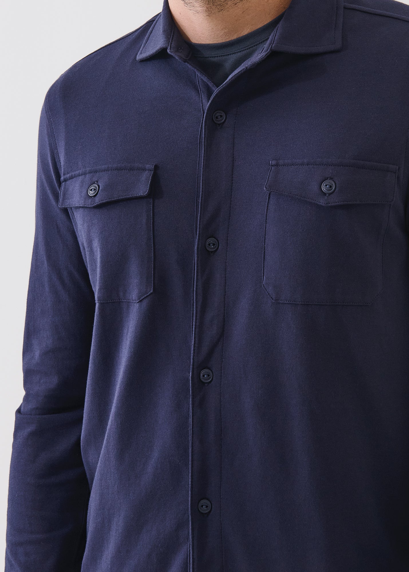 Pima Cotton Stretch Overshirt