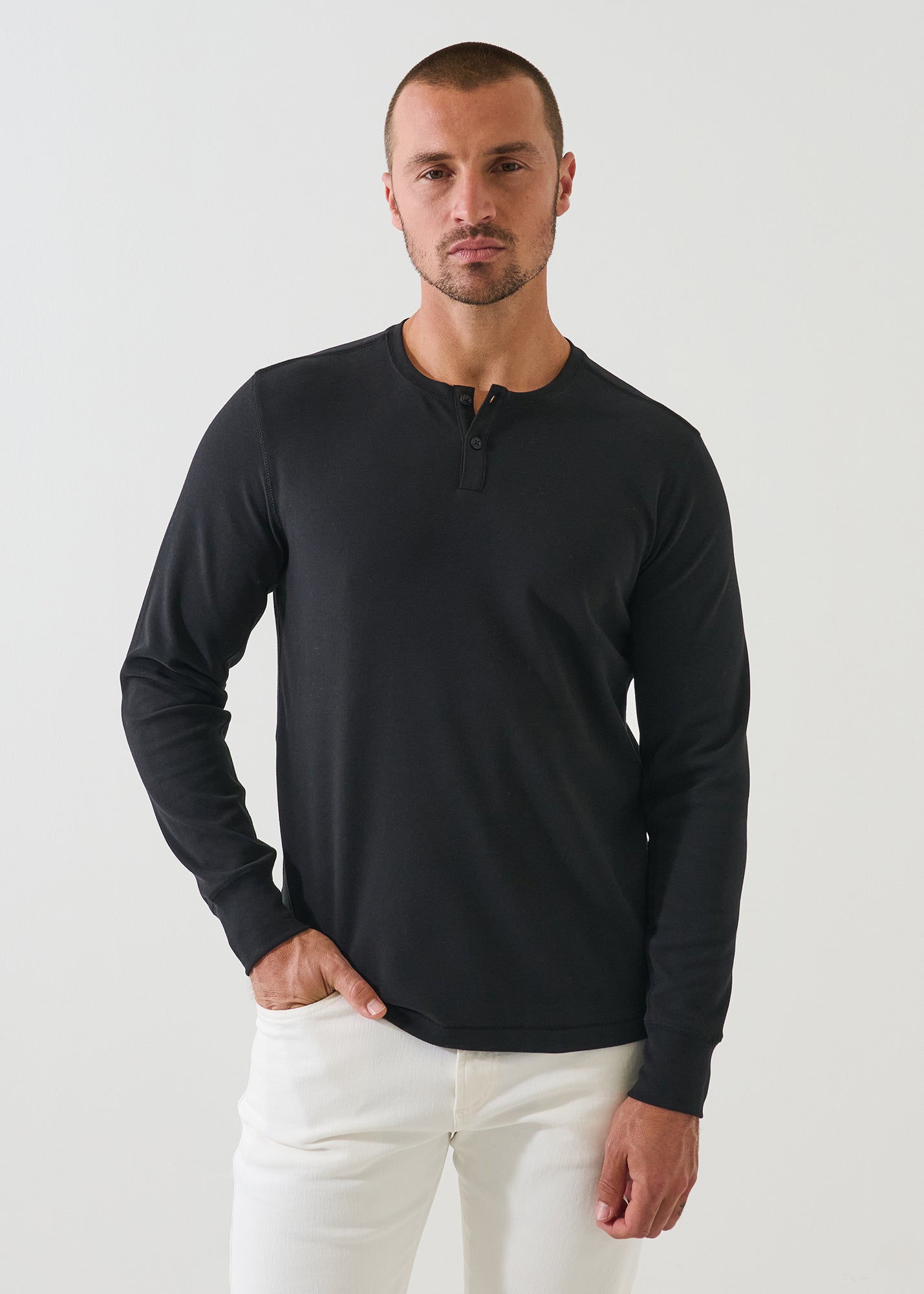 Pima Cotton Interlock Henley