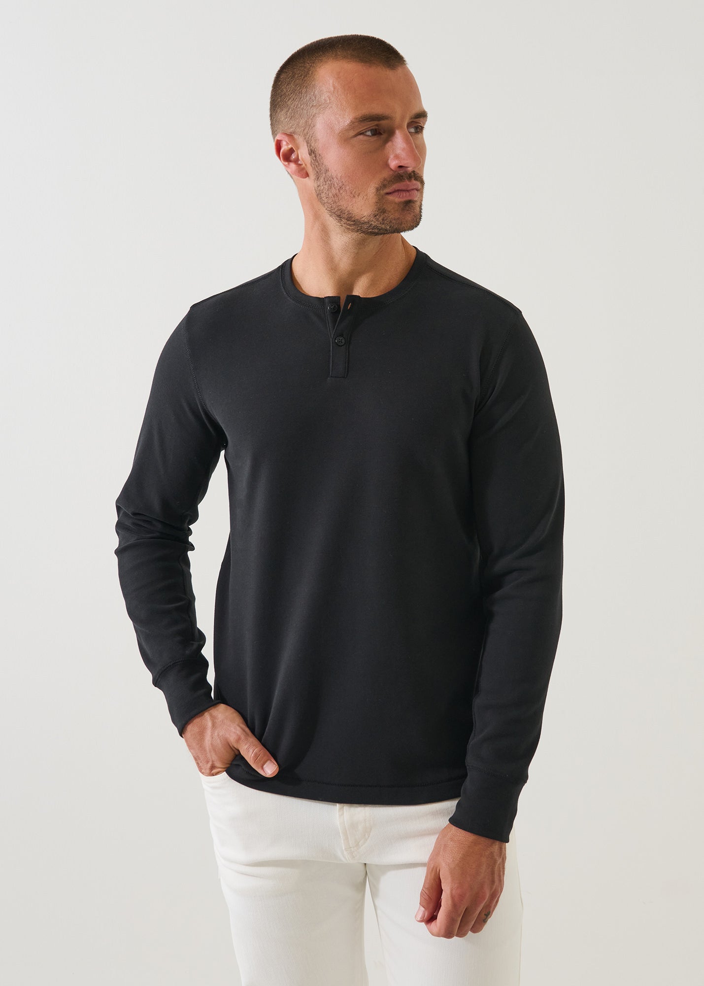 Pima Cotton Interlock Henley