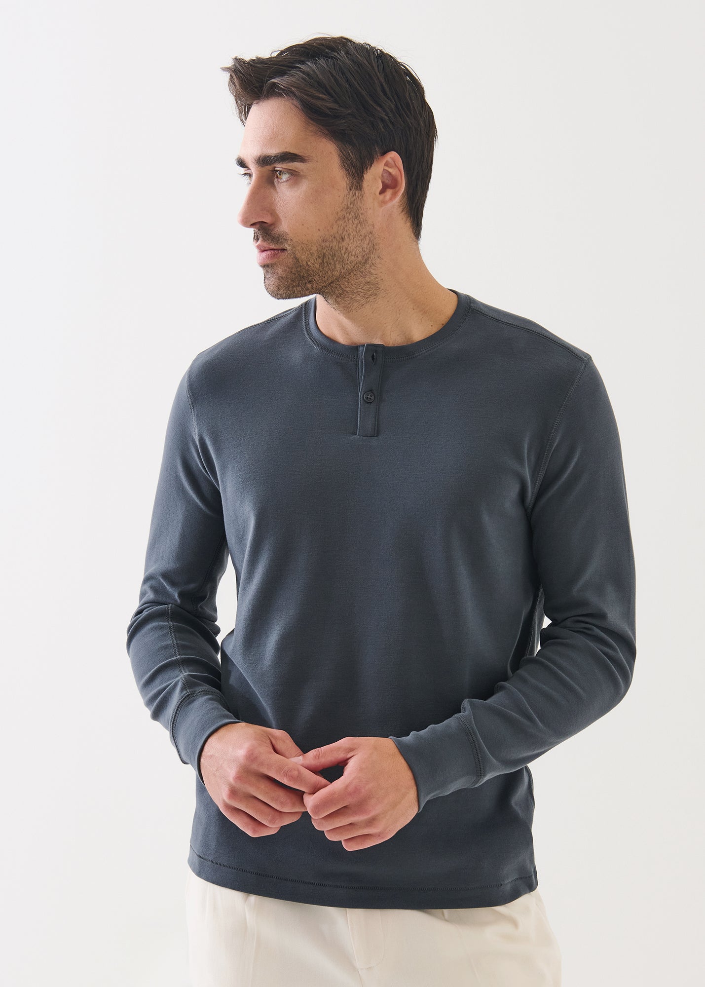 Pima Cotton Interlock Henley