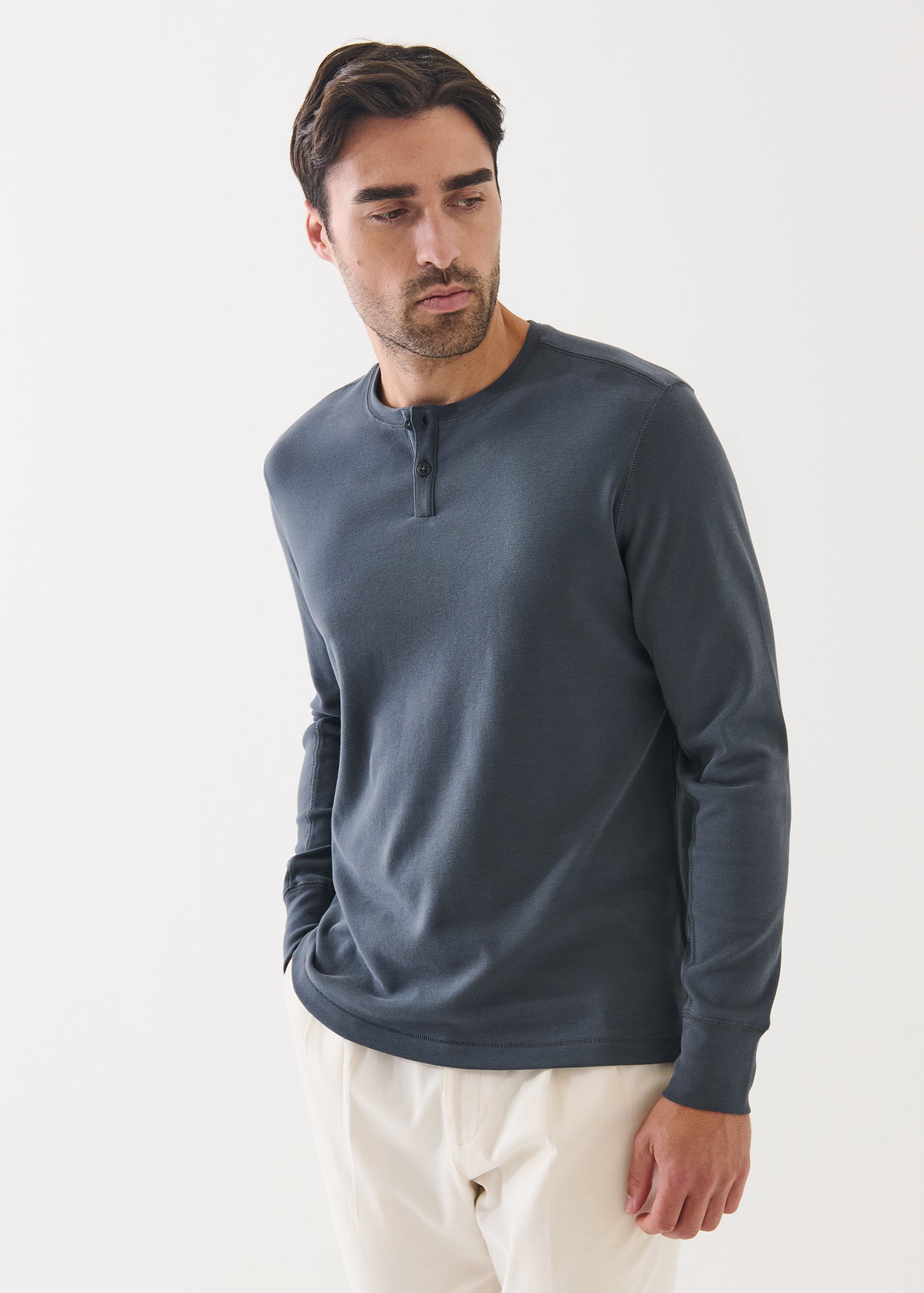 Pima Cotton Interlock Henley