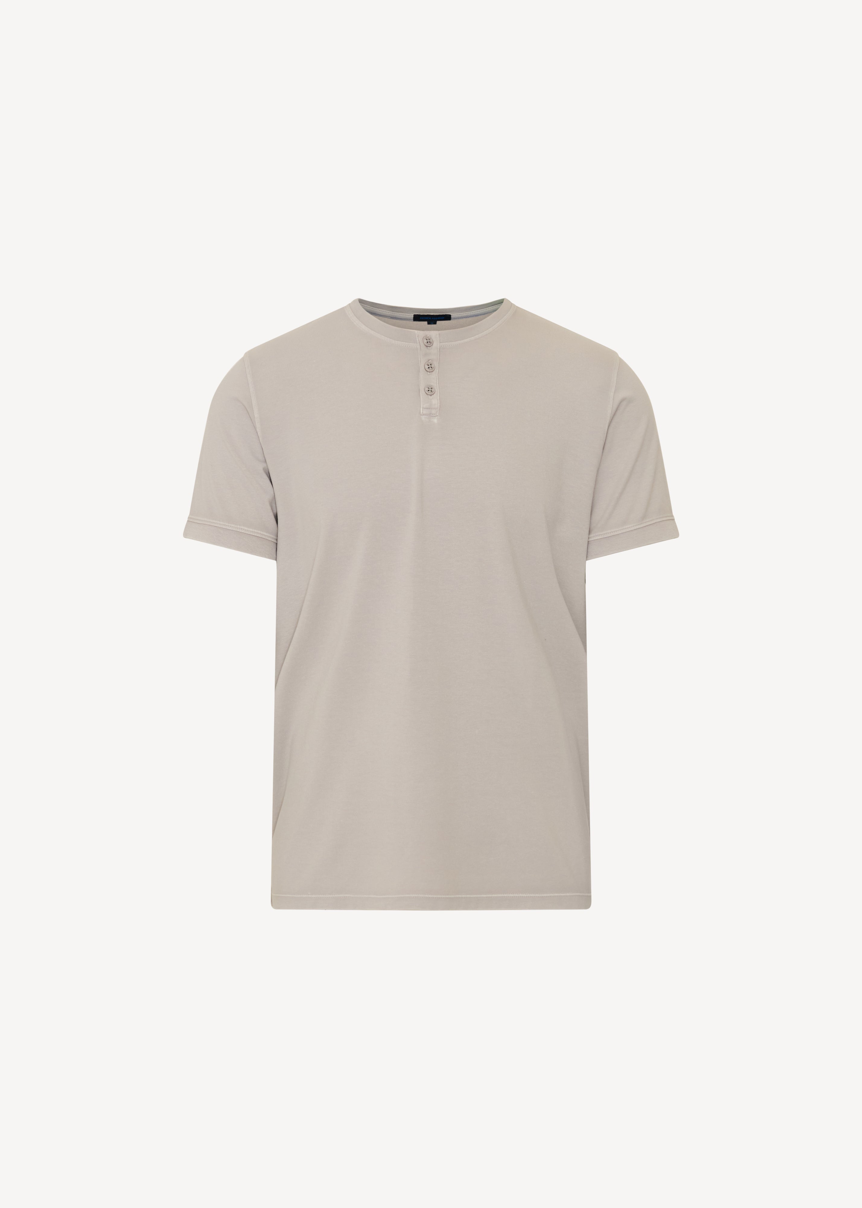 Pima Cotton Stretch Vintage Wash Henley T-Shirt - PATRICK ASSARAF