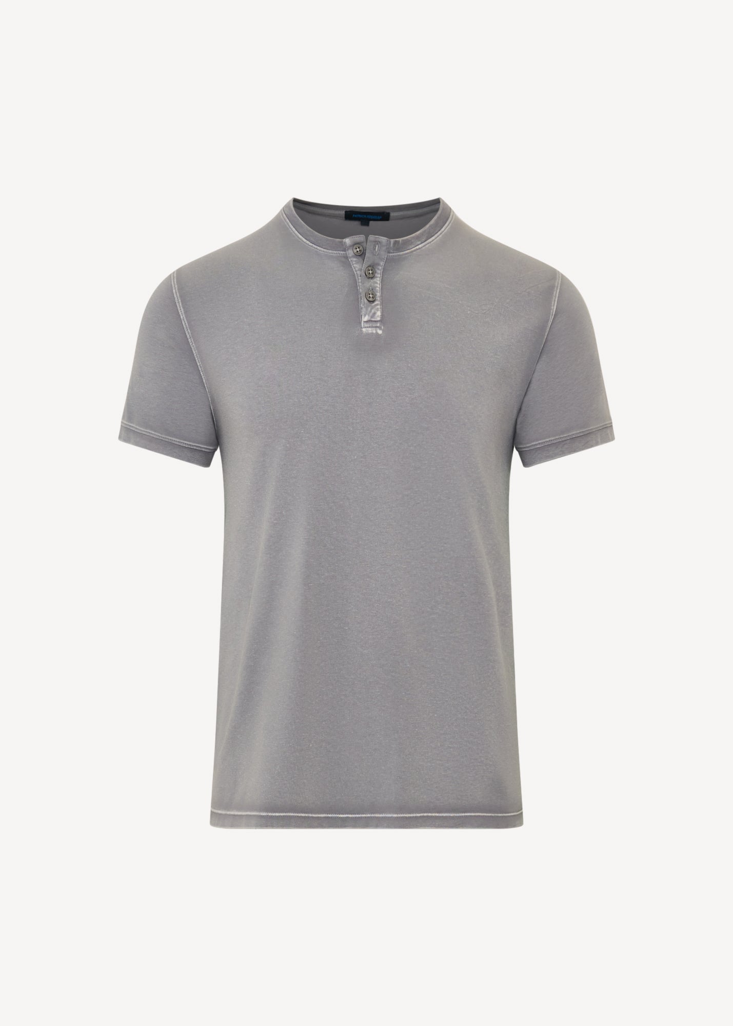 Pima Cotton Stretch Vintage Wash Henley T-Shirt - PATRICK ASSARAF