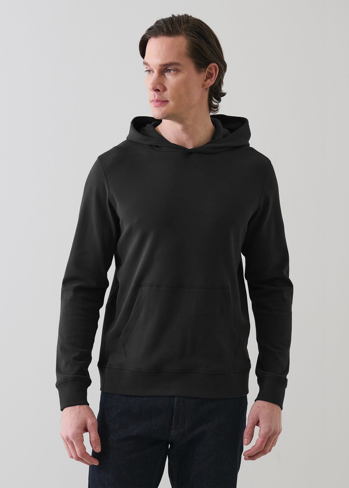 Brushed Pima Cotton Stretch Hoodie - PATRICK ASSARAF