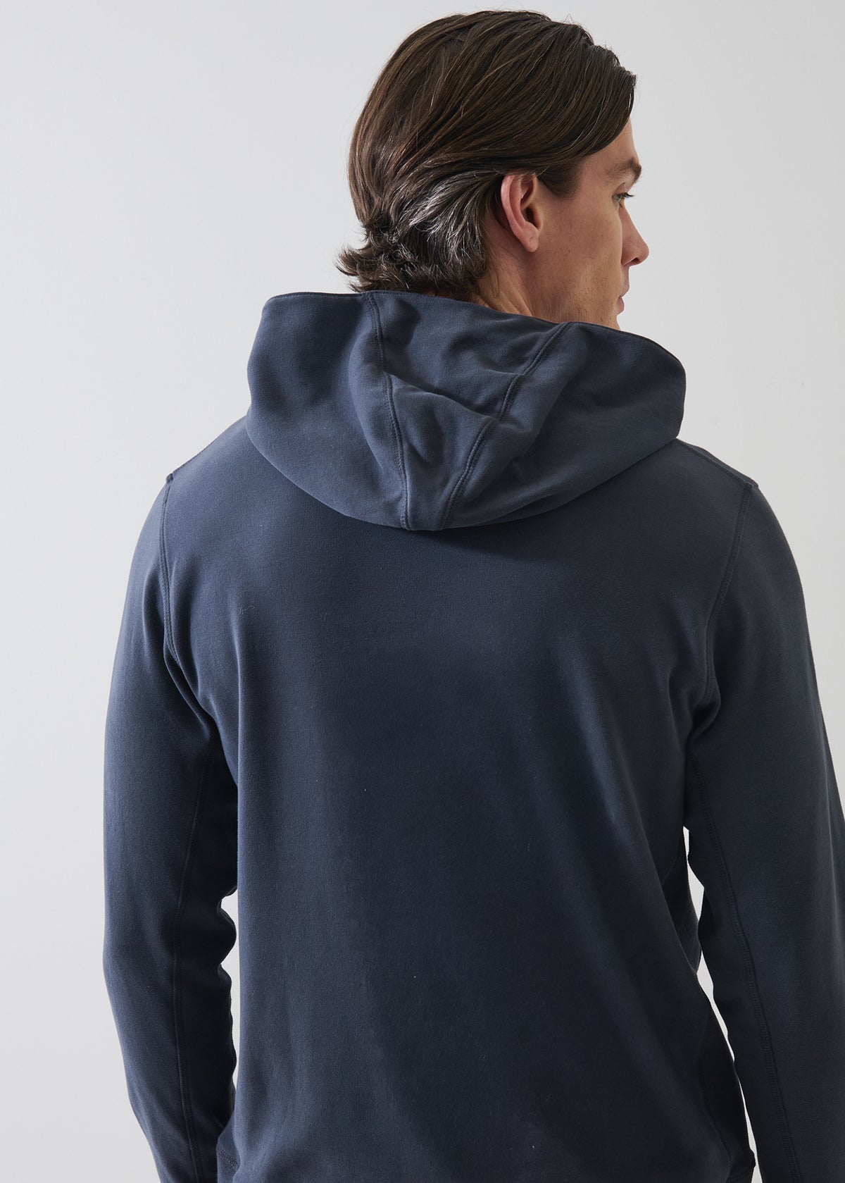 Brushed Pima Cotton Stretch Hoodie - PATRICK ASSARAF