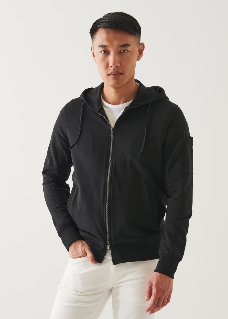 PIMA COTTON FRENCH TERRY ZIP-UP HOODIE