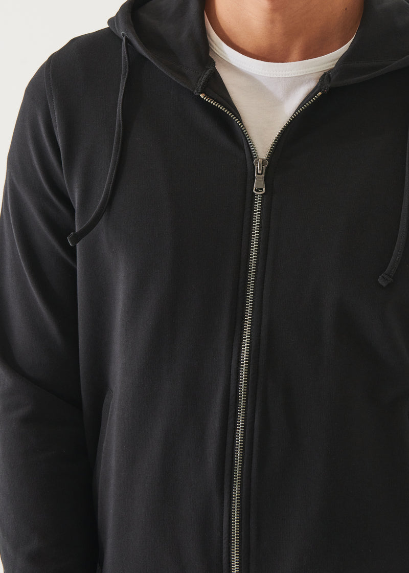 PIMA COTTON FRENCH TERRY ZIP-UP HOODIE | PATRICK ASSARAF.